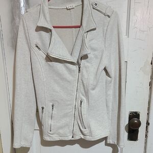 POL Off-White Women's Leather Jacket